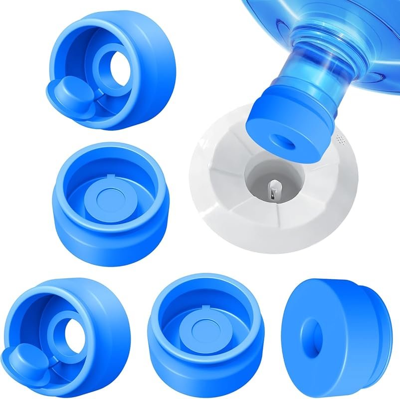 Gofriipai 10-Pack 3 & 5 Gallon Silicone Caps, Non-Spill 55mm Replaceme