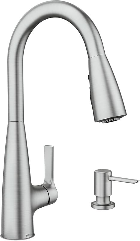 Moen Haelyn Spot Resist Stainless Pull-Down Sprayer Kitchen Faucet wit