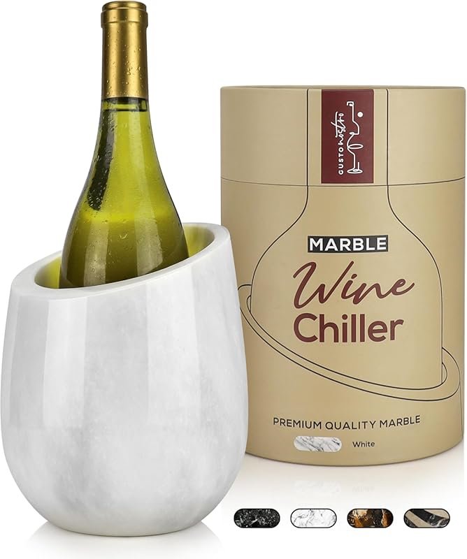 Gusto Nostro Marble Wine Chiller Bucket - 750ml Bottle Cooler for Part