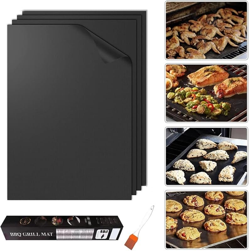 4 Pack Reusable Teflon Oven Mats – Non-Stick, Heat Resistant, for Bott