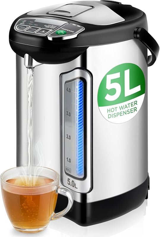 NutriChef 5L Electric Water Boiler with Rotating Base & Auto Shut Off 