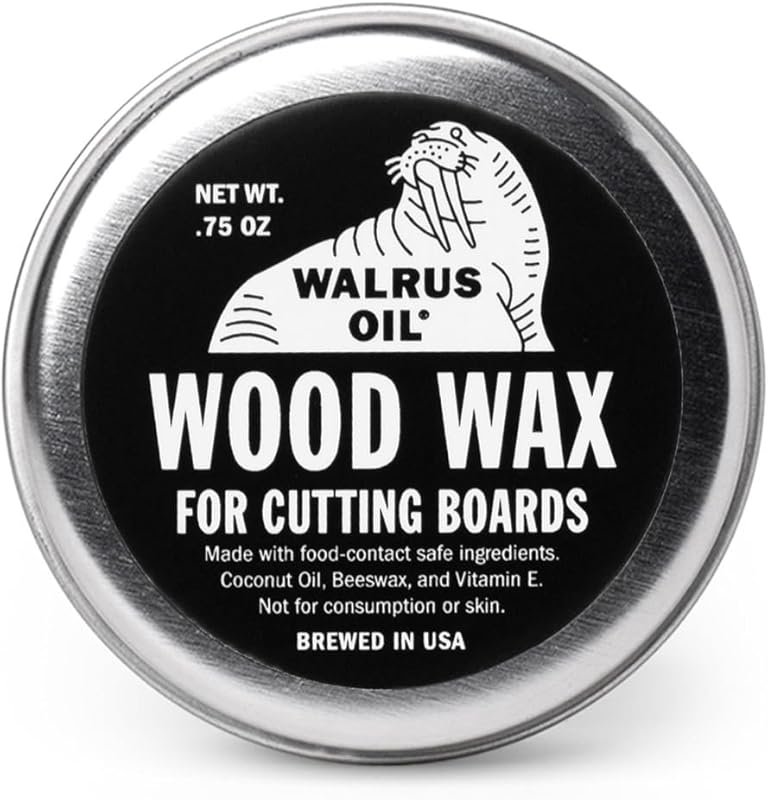 WALRUS OIL Wood Wax: FDA Food-Safe Cutting Board Wax & Cream, 0.75 oz 