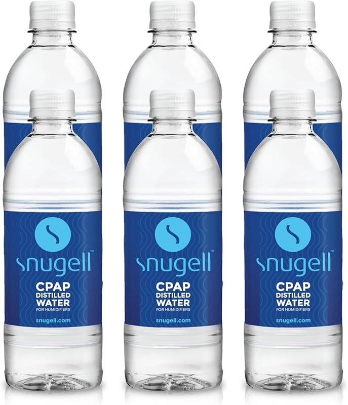 Snugell Travel-Size Distilled CPAP Water, Made in USA, Up to 15-Day Su