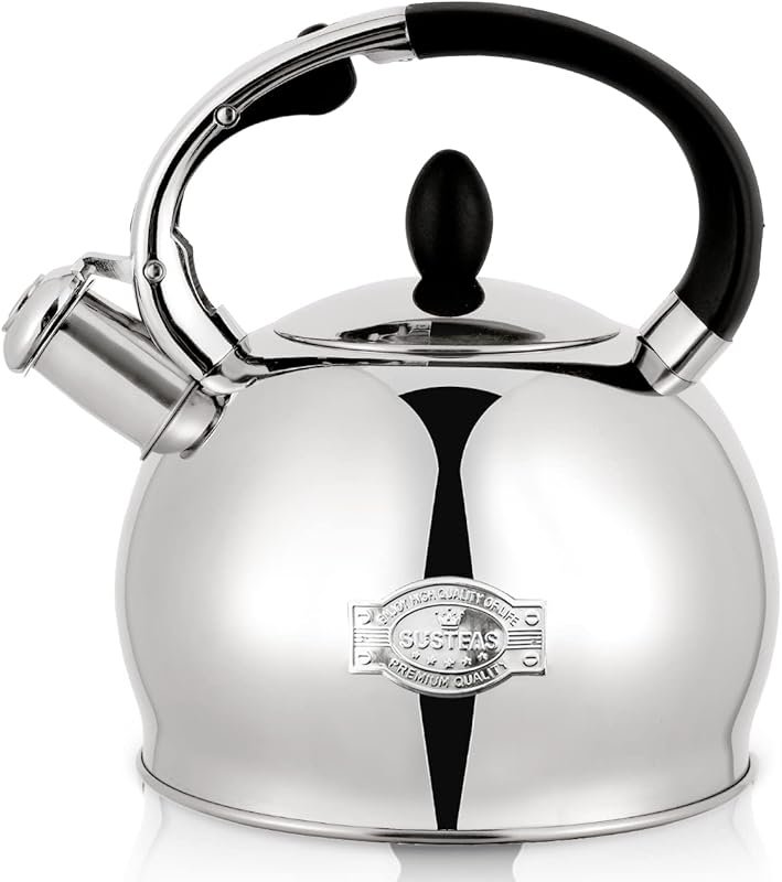 SUSTEAS Stove Top Whistling Tea Kettle, Food Grade Stainless Steel, Co