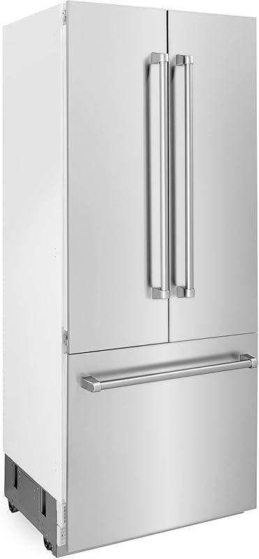 ZLINE 36 Inches 19.6 Cu. Foot Panel Ready French Door Built-In Bottom 