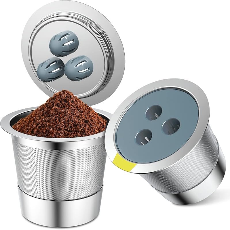 Upgrade 2-Pack Stainless Steel Reusable K Cups for Ninja CFP201, CFP30