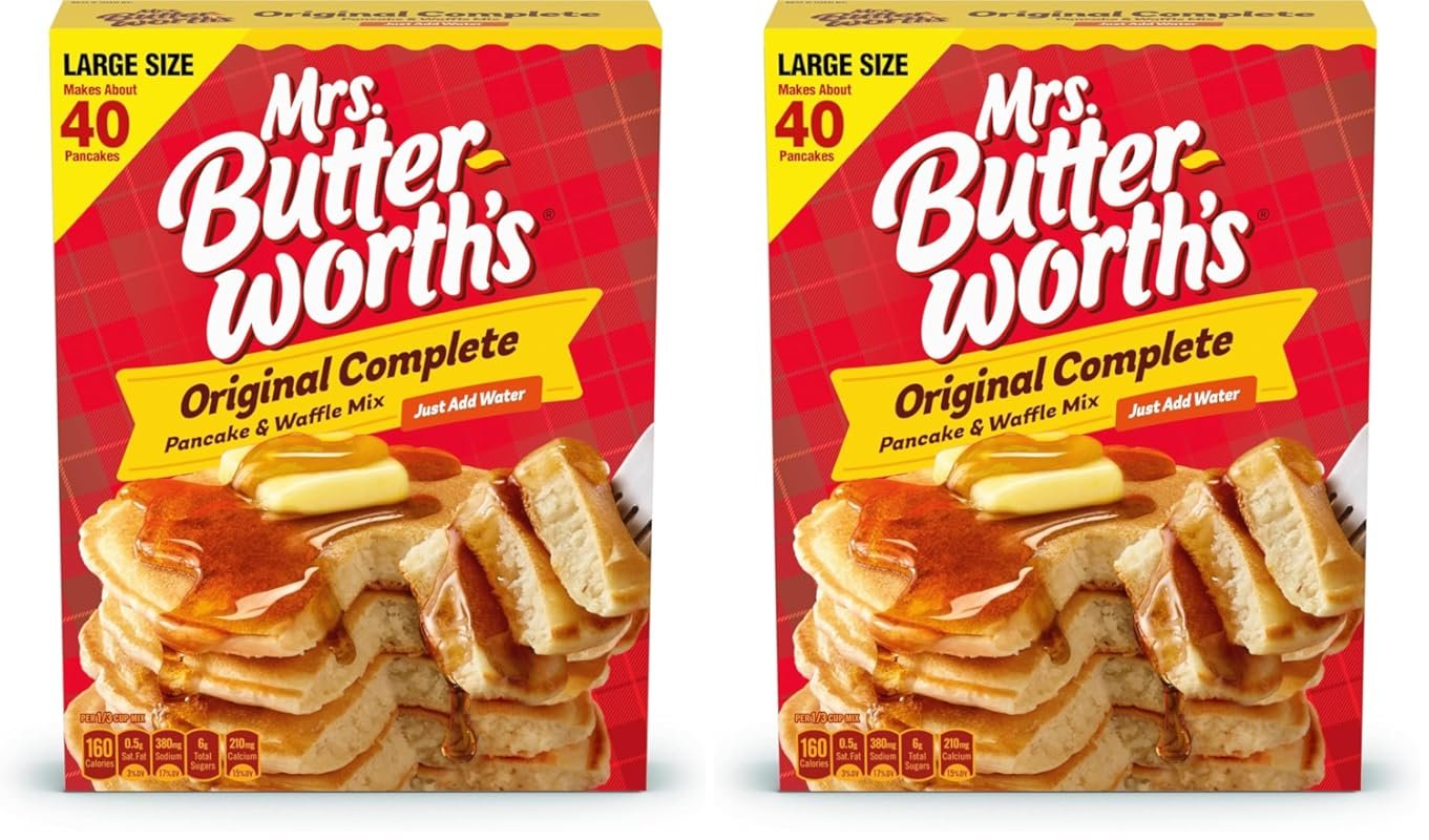 Mrs. Butterworth Pancake & Waffle Mix, 32 Ounce (Pack of 2)