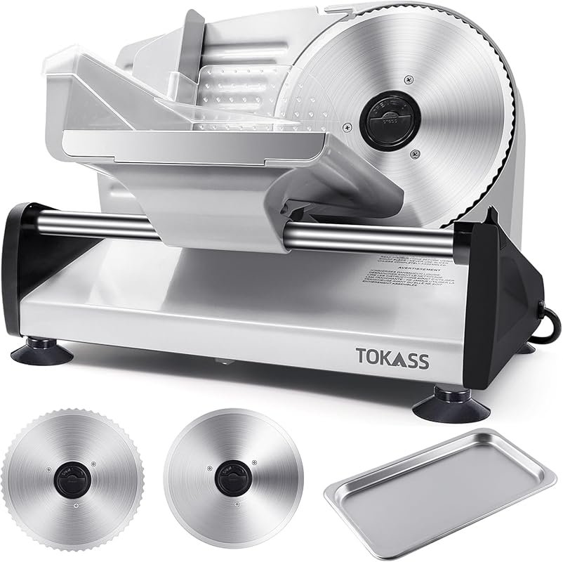 200W Electric Meat Slicer for Home with Dual Blades & Adjustable Thick