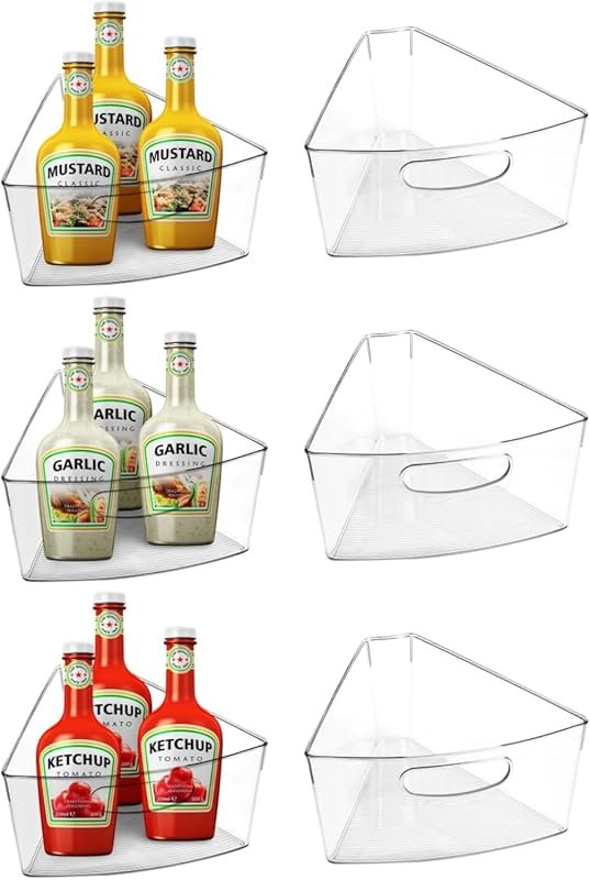 URALFA Clear 1/8 Wedge Lazy Susan Organizer for 26