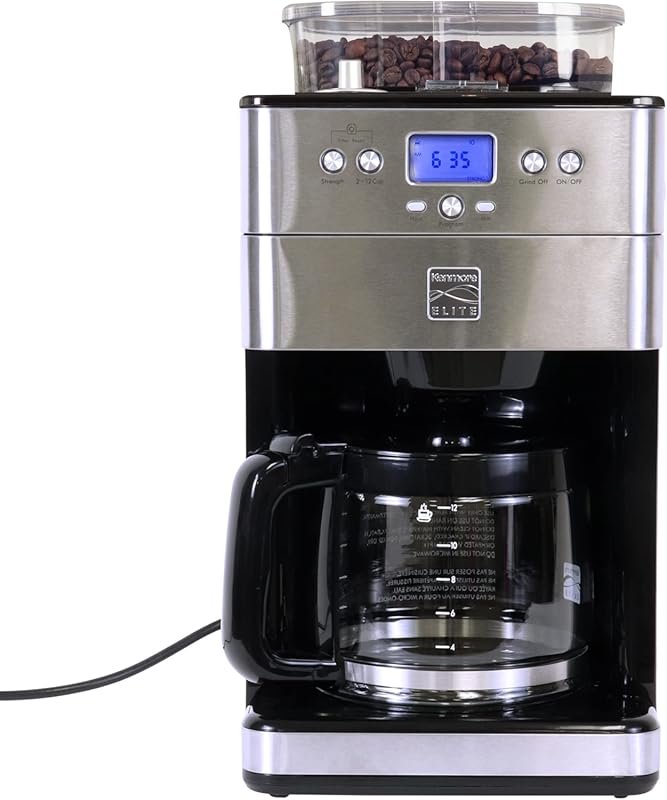 Kenmore Elite Grind & Brew Coffee Maker with Burr Grinder, 12 Cup, Sta