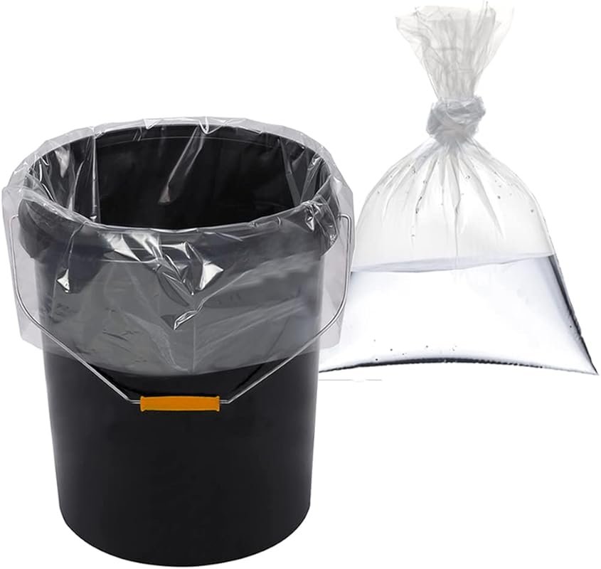 Heavy-Duty 30-Pack 5-Gallon Bucket Liner Bags, 4-Mil Food Grade Leak-P