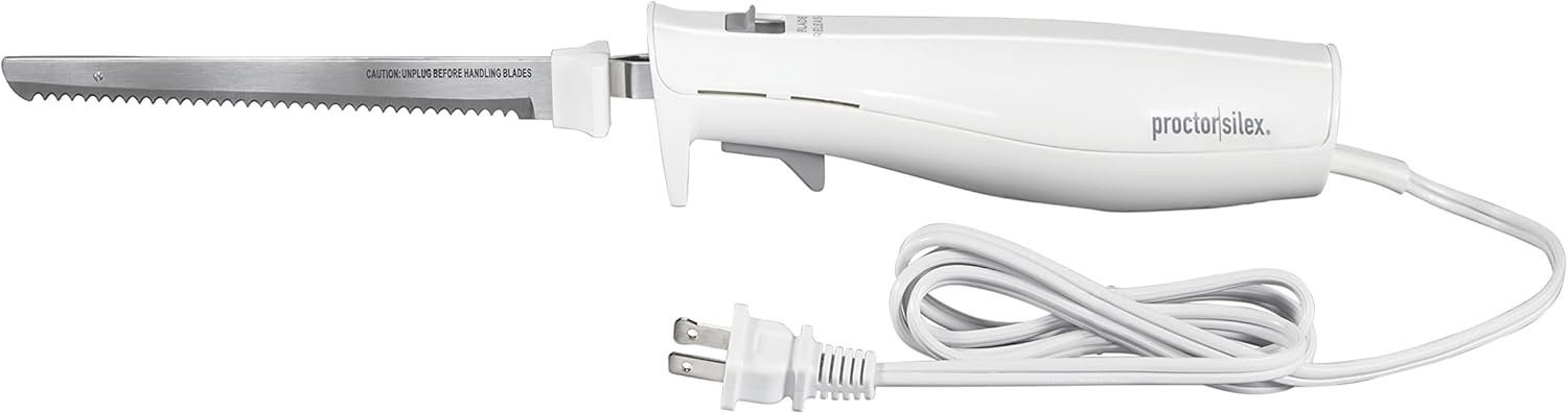 Proctor Silex Easy Slice Electric Knife for Meat, Poultry, Bread & Cra