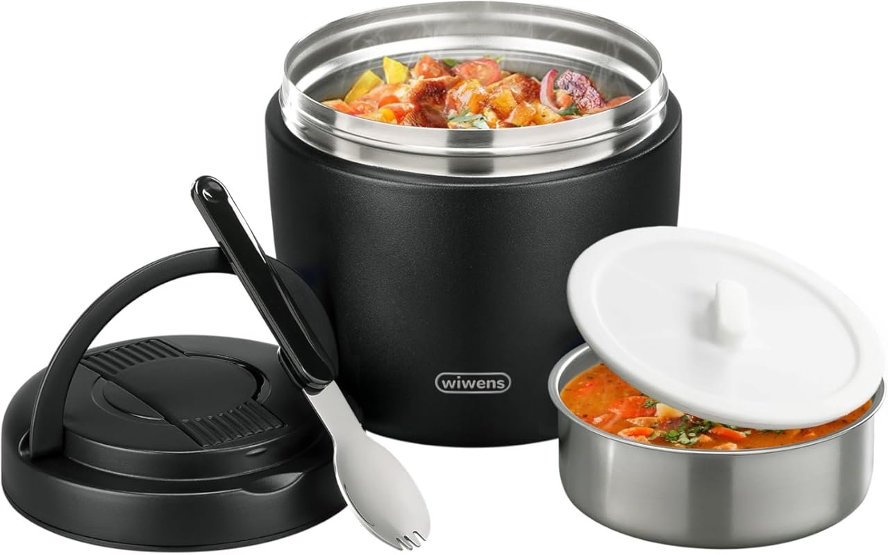 wiwens 32oz Vacuum Insulated Stainless Steel Thermo Food Jar with Leak