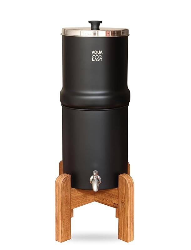 AquaEasy Stainless Steel Gravity Water Filter System with Dual Activat