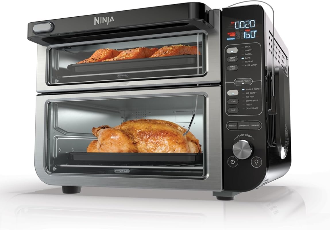 Ninja DCT451 12-in-1 Smart Double Oven with FlexDoor & FlavorSeal – Ra