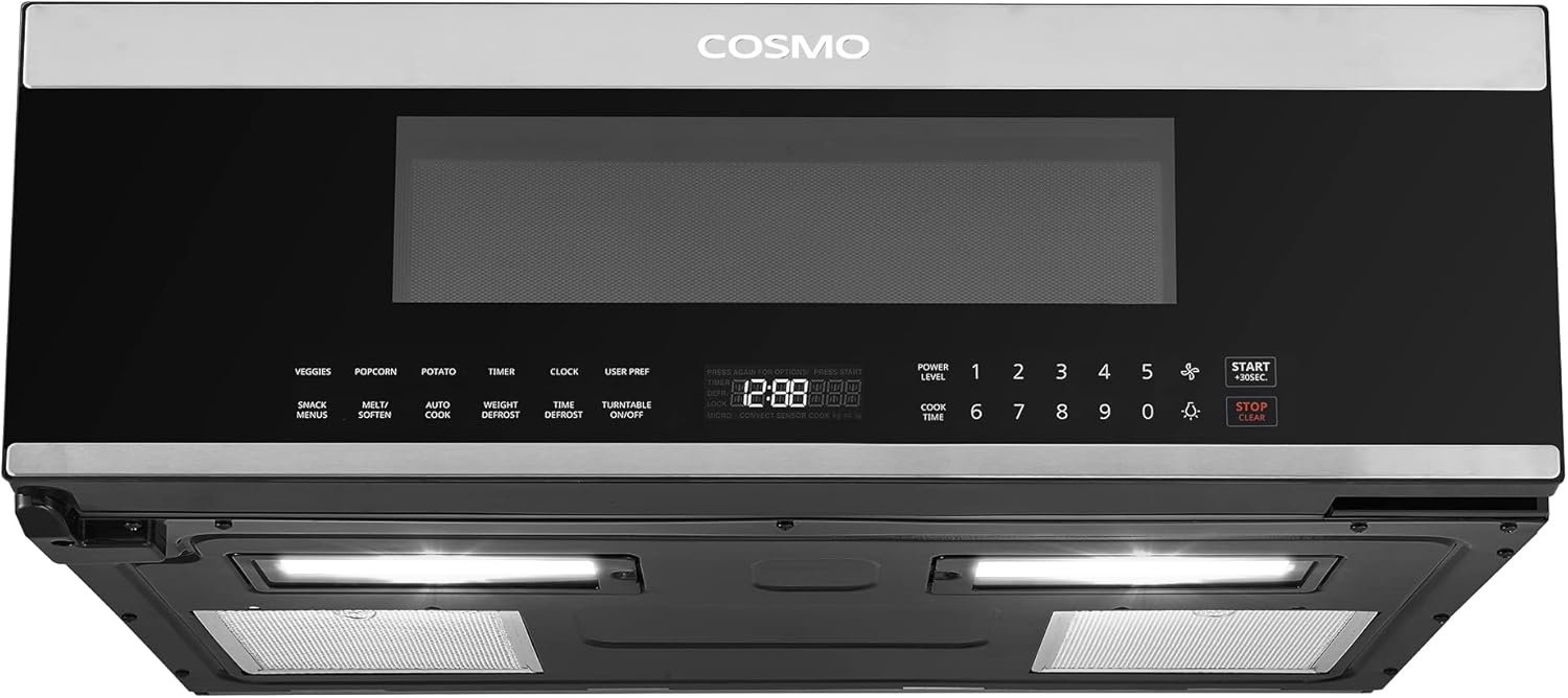 COSMO Slim Over-the-Range Microwave with Automatic Presets & Touch Con
