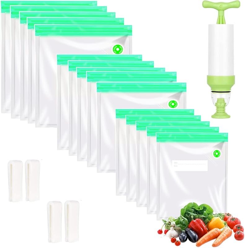 40PCS Reusable Sous Vide Bags with Air Valve