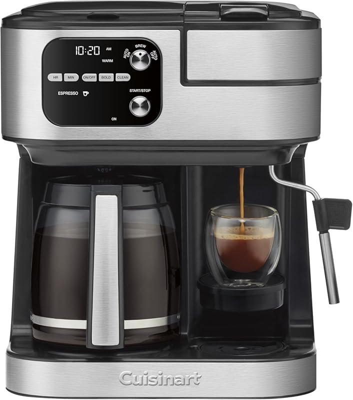 Cuisinart Barista Bar 4-in-1 Coffee Maker with Single-Serve Pods, Thre