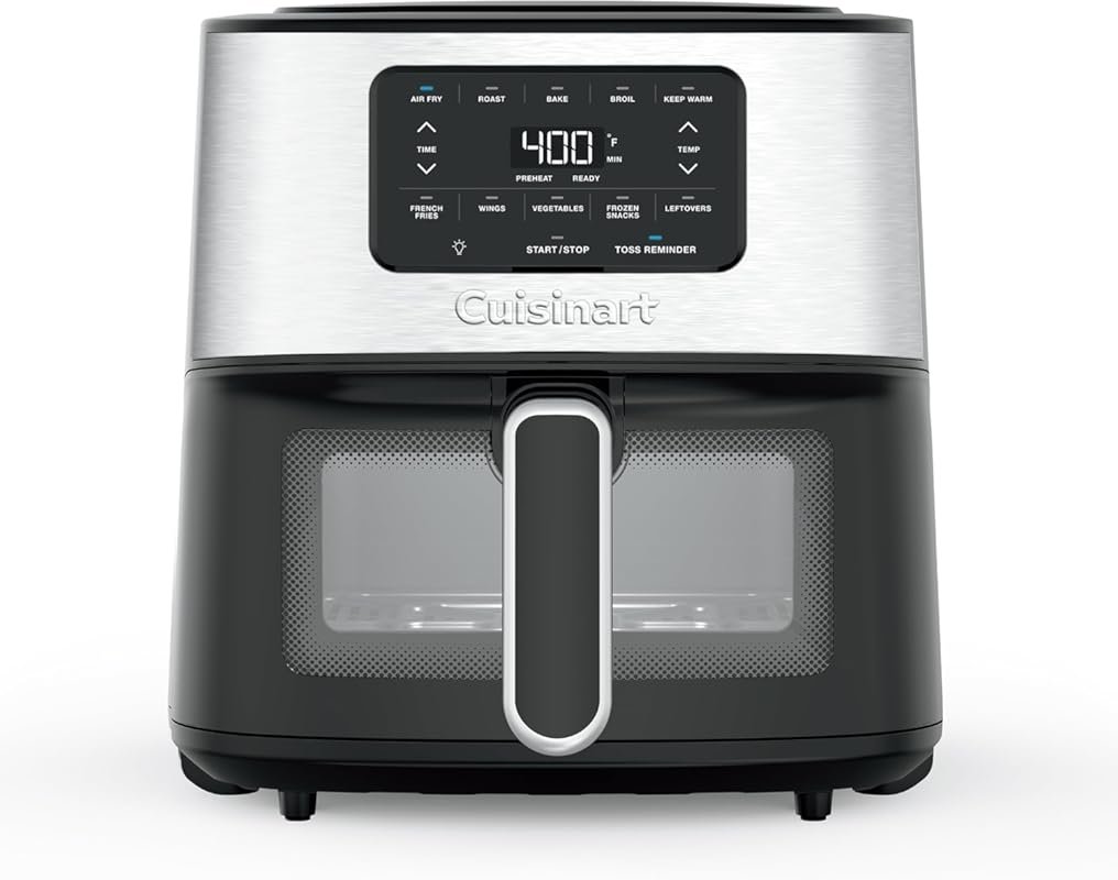 Cuisinart 6-Quart Air Fryer with 5 Functions, Roast, Bake & Keep Warm 