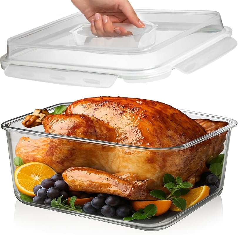 Extra Large 6500ml Glass Food Storage Container with Airtight Locking 