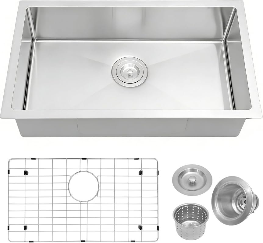 Milosen 16 Gauge T304 Stainless Steel Drop-In/Undermount RV Kitchen Si