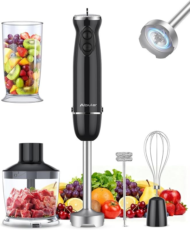 1000W BPA-Free Immersion Blender with 12 Speeds & 5 Functions for Kitc