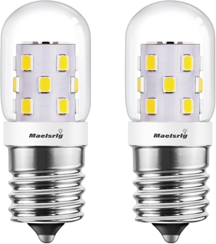 Maelsrlg E17 LED Bulbs for Range Hood, Dimmable 40W Equivalent, Daylig