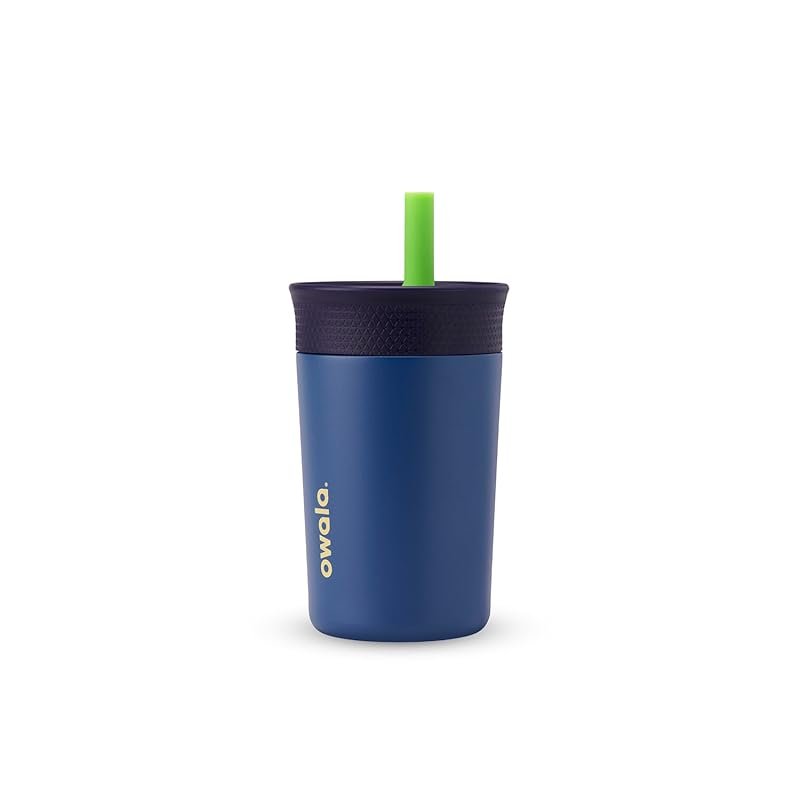 Owala Kids Insulation Stainless Steel Tumbler, Spill Resistant Straw C