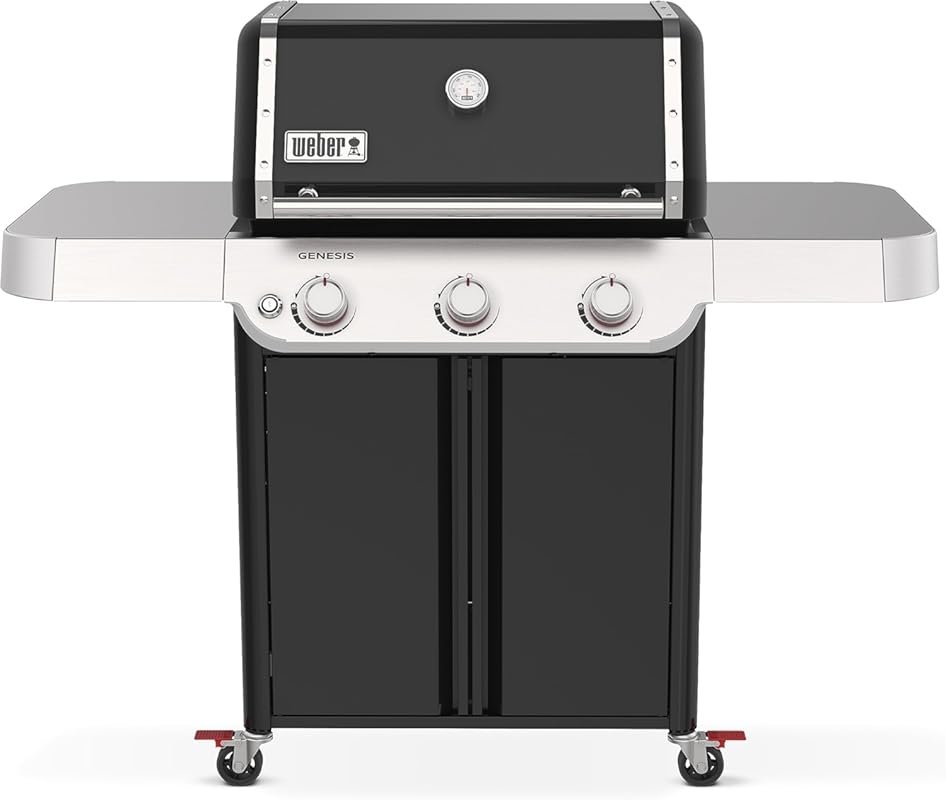 Weber Genesis E-315 Liquid Propane Gas Grill with 3 Burners, Black & P