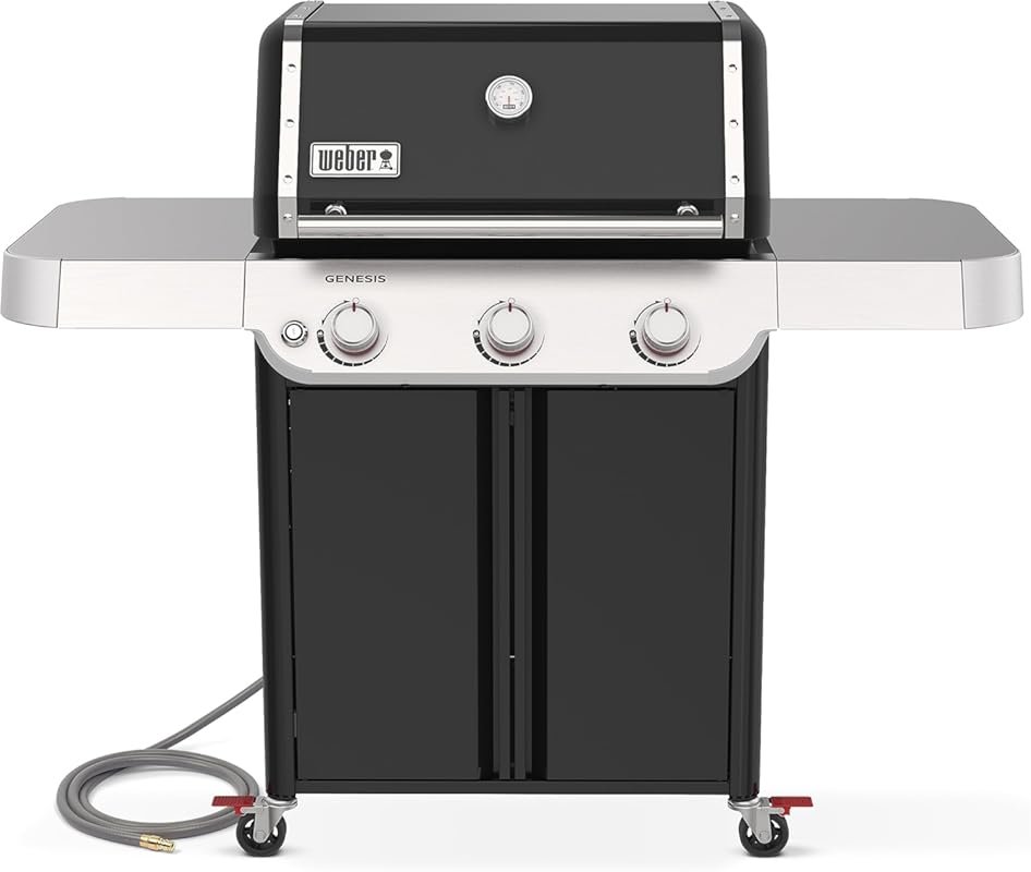 Weber Genesis E-315 Natural Gas Grill with 3 PureBlu Burners & Porcela