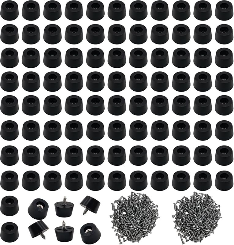 Soft Non-Slip Cutting Board Rubber Feet - 200 Pieces with Stainless St