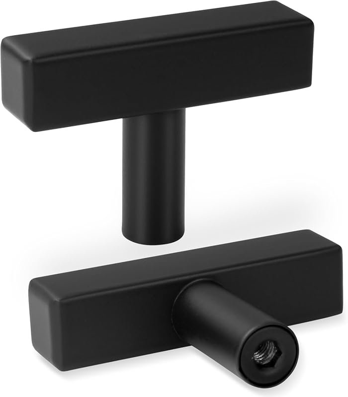 AEEKEL 30 Pack Matte Black Square Cabinet Knobs, 2