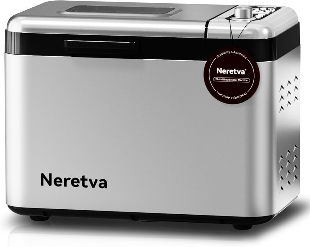 Neretva 3.3LB 15-in-1 Bread Maker with Ceramic Pan & Auto Nut Dispense