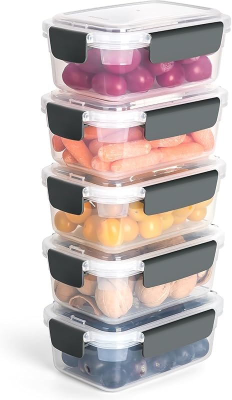YORY 3 Cup Plastic Food Storage Containers – Nestable, Dishwasher & Fr