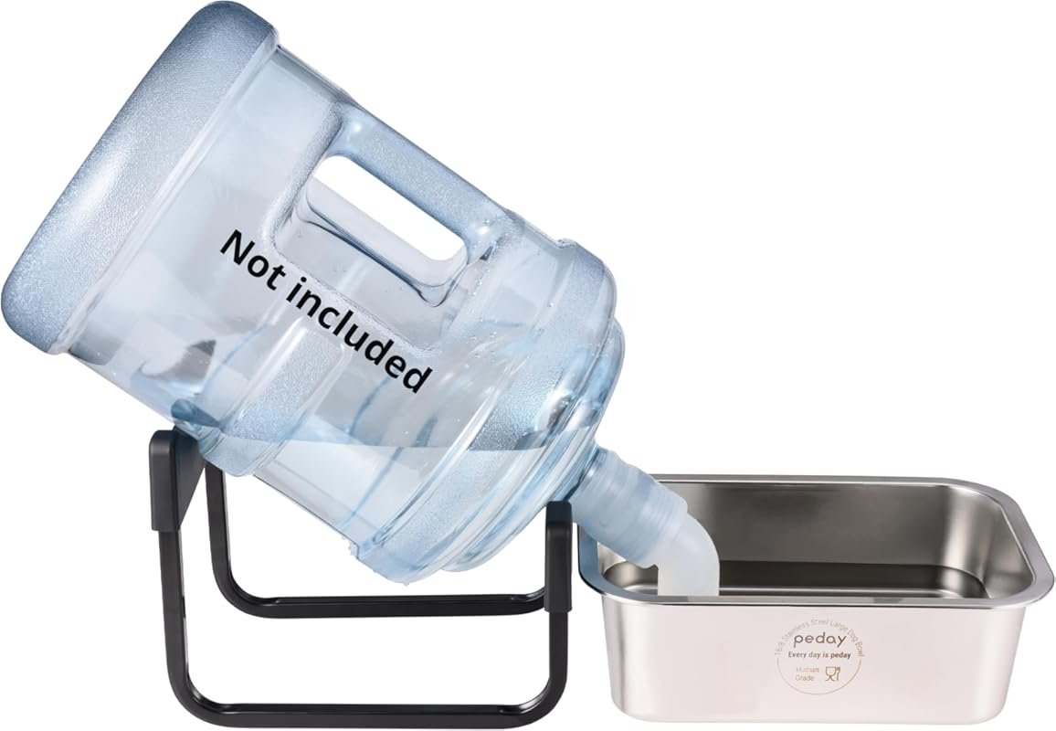 PEDAY Automatic Dog Waterer for Large & X-Large Dogs, Human Grade Stai