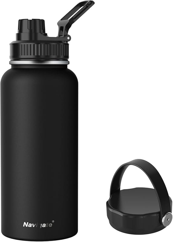 Navigate 32 oz Insulated Stainless Steel Sports Water Bottle with Spou