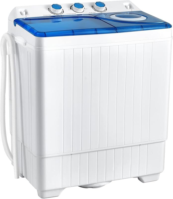 COSTWAY Twin Tub Portable Washer, 26lbs Capacity (18lbs Wash + 8lbs Sp
