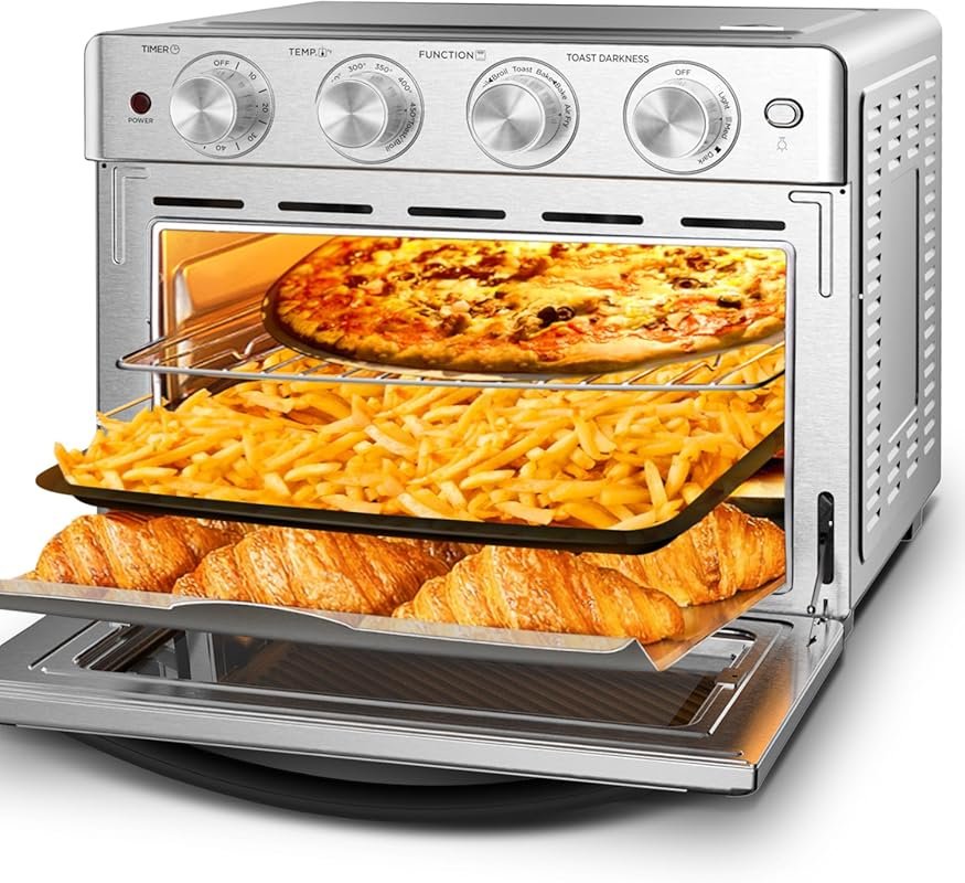 Geek Chef 26 QT 7-in-1 Air Fryer Toaster Oven with 3 Layers & 4 Access