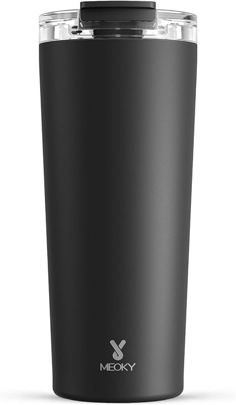 Meoky 24 oz Travel Coffee Mug with Leak-Proof Lid, Stainless Steel Ins