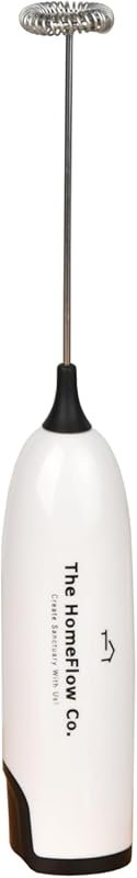 HomeFlow Co's Quick Battery-Operated Handheld Milk Frother for Coffee 