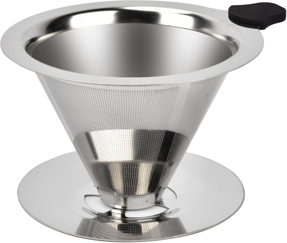 NKOVE Stainless Steel Reusable Pour Over Dripper for 1-2 Cups