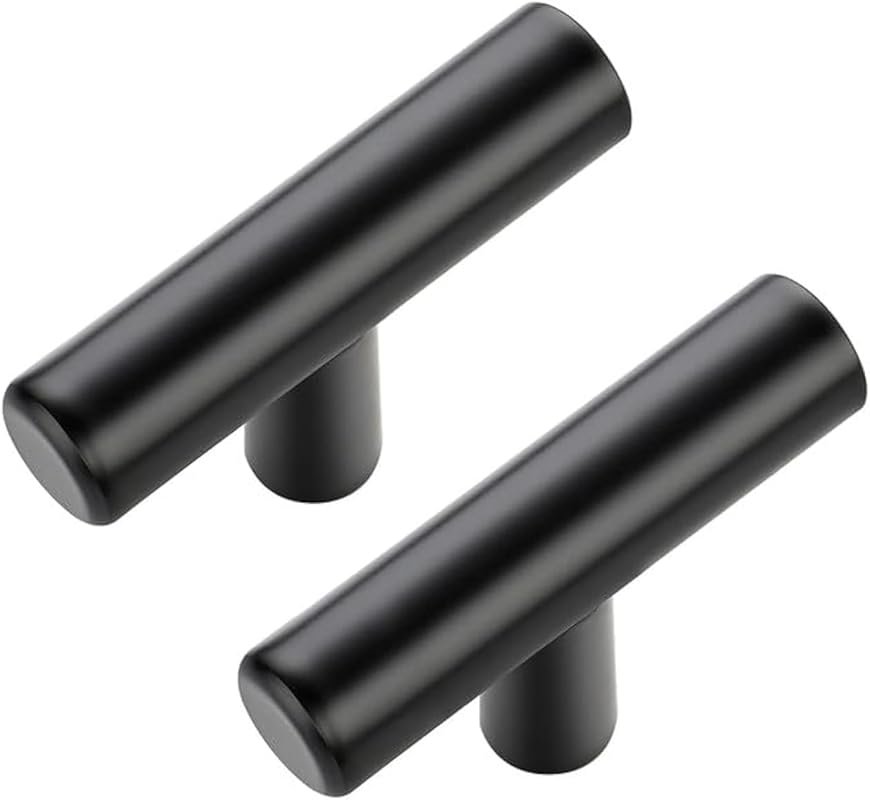 JOY DECOR 30 Pack Matte Black Cabinet Handles, 2-Inch Single Hole Draw