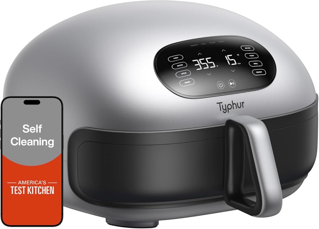 Typhur Dome 2 AI Smart Air Fryer with Top & Bottom Heating, Self-Clean
