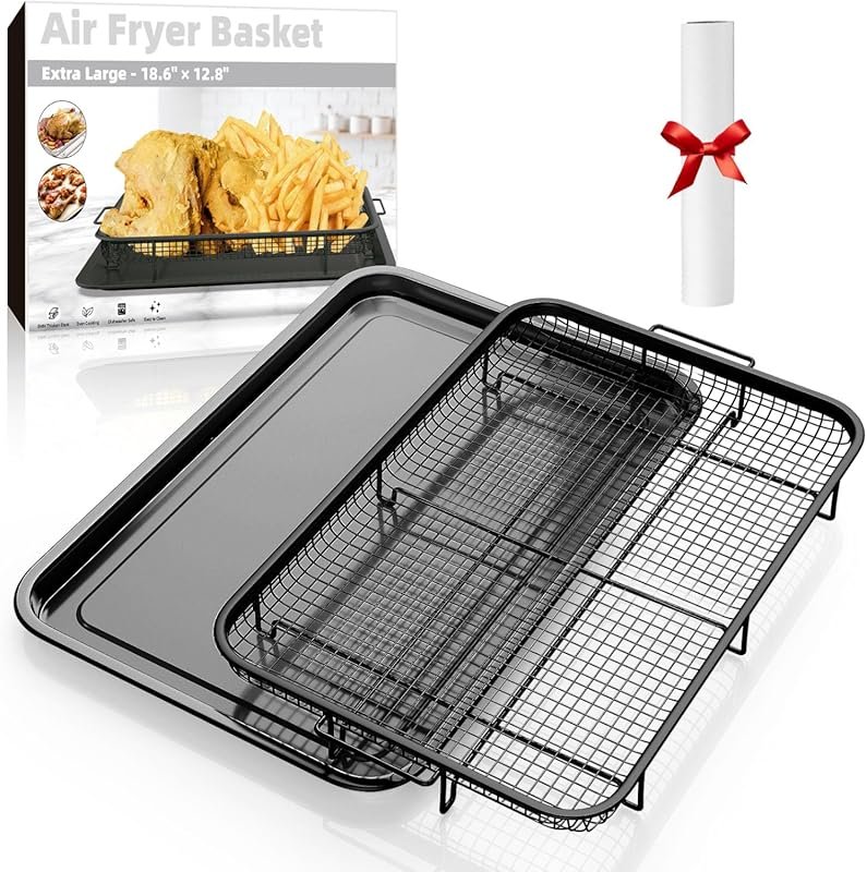 DEGOVIN Extra Large Air Fryer Basket for Oven, 18.8x12.8