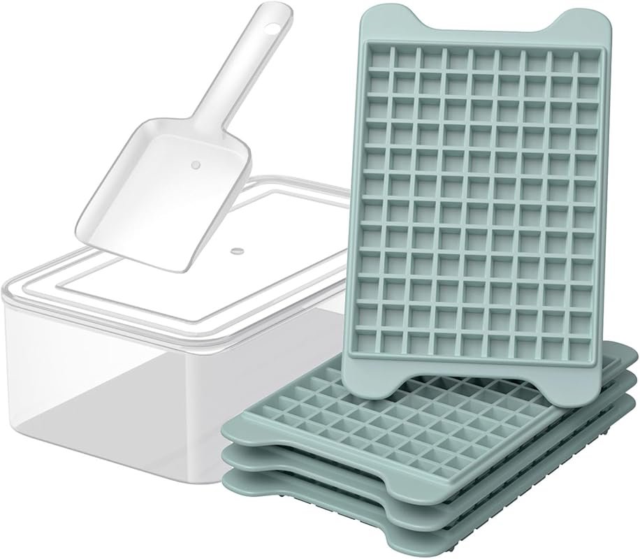 GGUW Mini Crushed Ice Tray Makes 420 Icicles in Bin, Easy Release Free