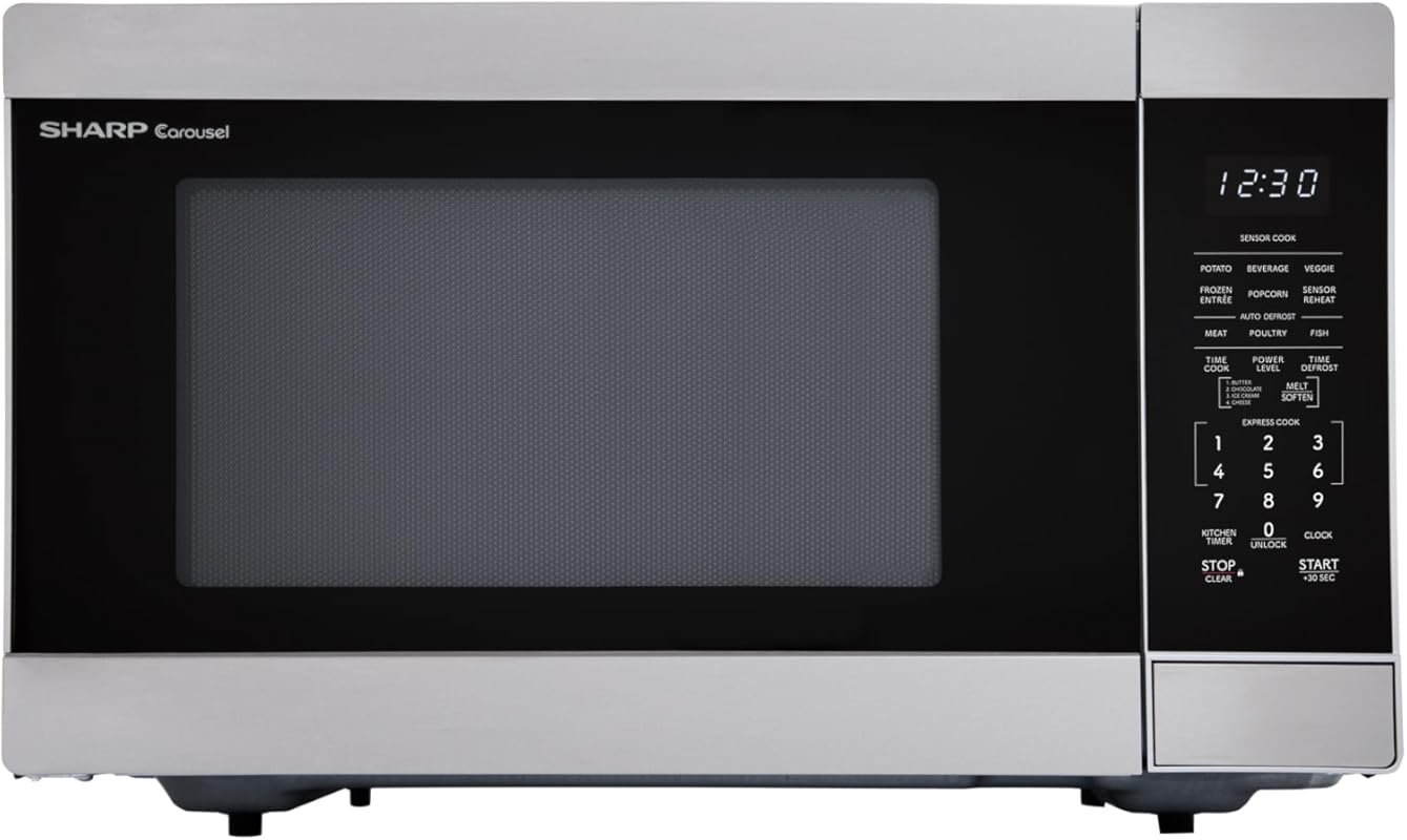 SHARP 1100W Countertop Microwave with 13.6