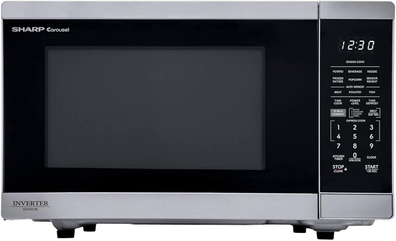 SHARP Countertop Microwave Oven, 1.1 Cu.Ft, 1000W, Alexa Compatible, R