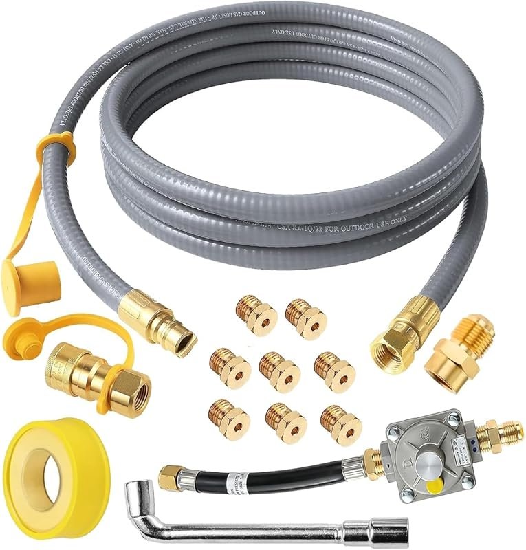 Upgraded Weber Natural Gas Conversion Kit with 10FT Hose & Regulator f