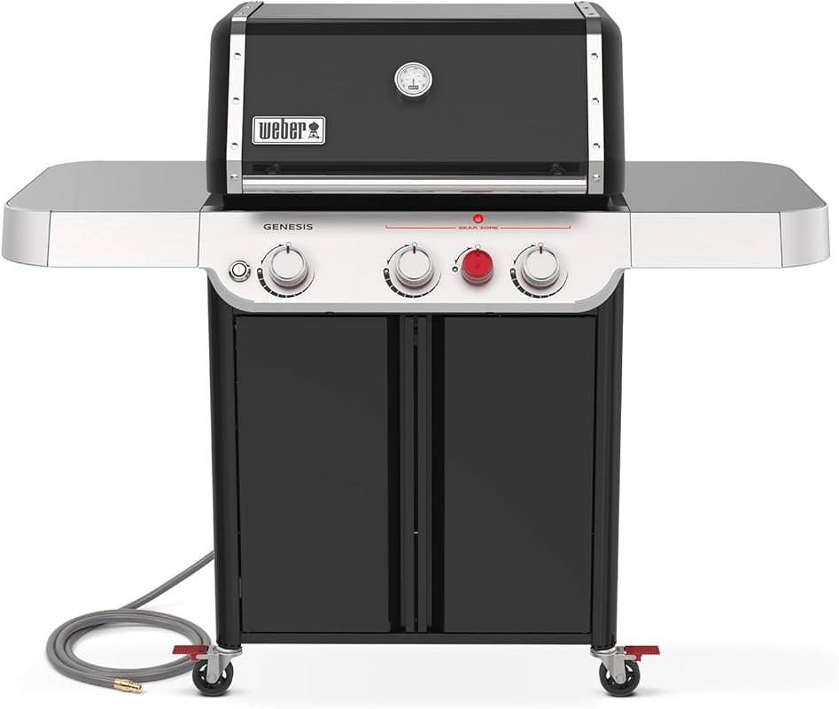 Weber Genesis E-325 Natural Gas Grill with 3 PureBlu Burners, Sear Zon