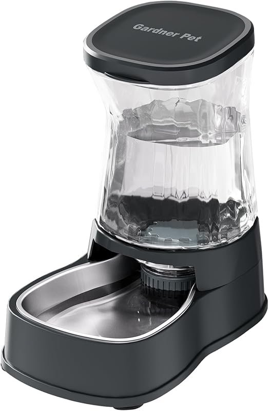 Gardner Pet Gravity Waterer, 1-Gallon, 100% BPA-Free, Stainless Steel 